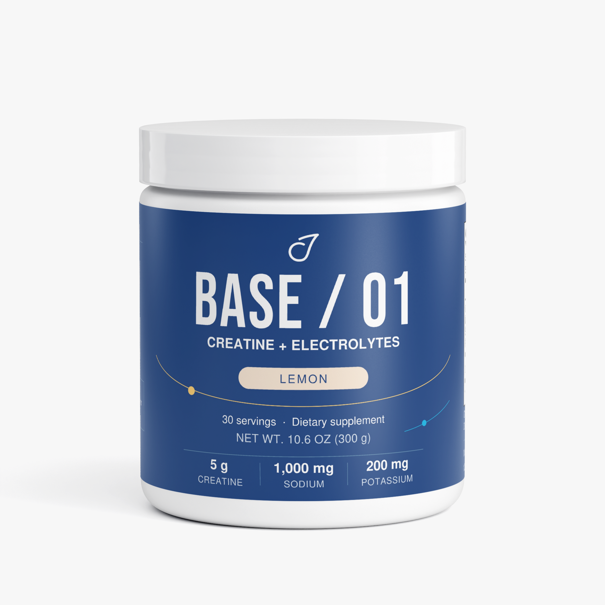 JellyJitsu Base 01 lemon creatine hydration tub — front label