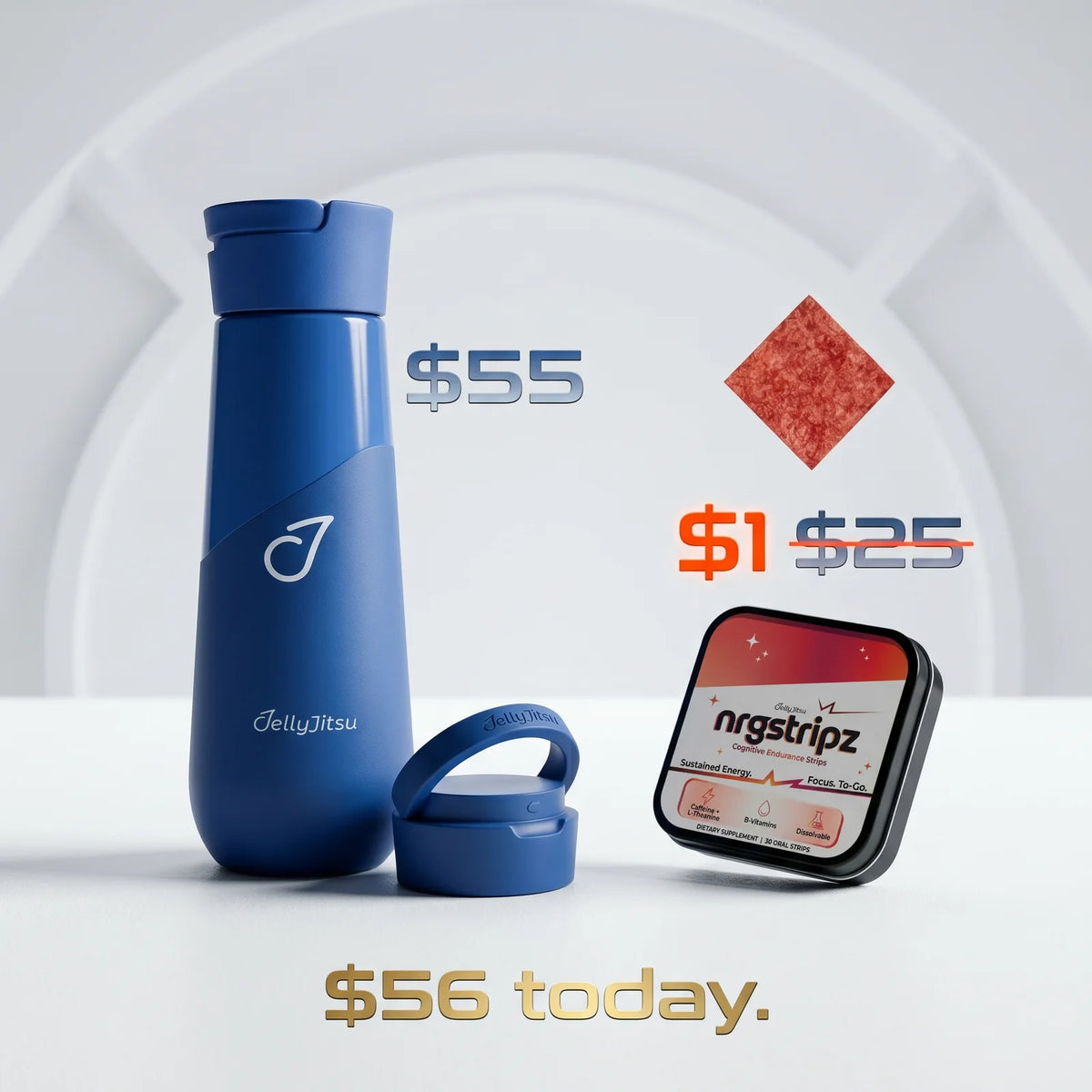 Tomorrow's Starter Kit Ceramic Training Bottle and NRGStripz tin