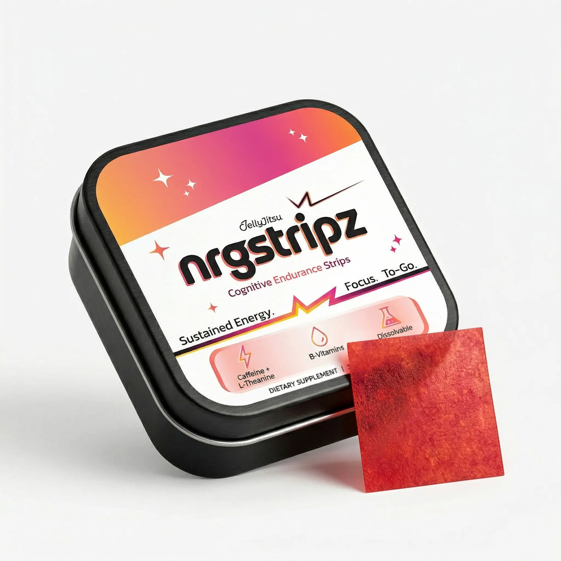 Just NRGStripz: one tin containing 30 strips, no bottle