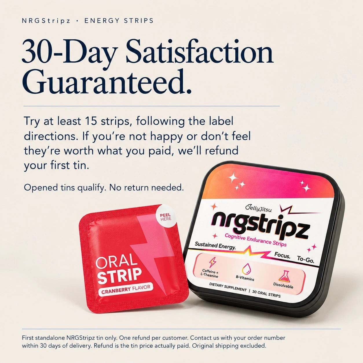 Tomorrow’s Starter Kit — 30-day tin satisfaction guarantee