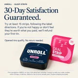 Unroll Sleep Strips — 30-day tin satisfaction guarantee