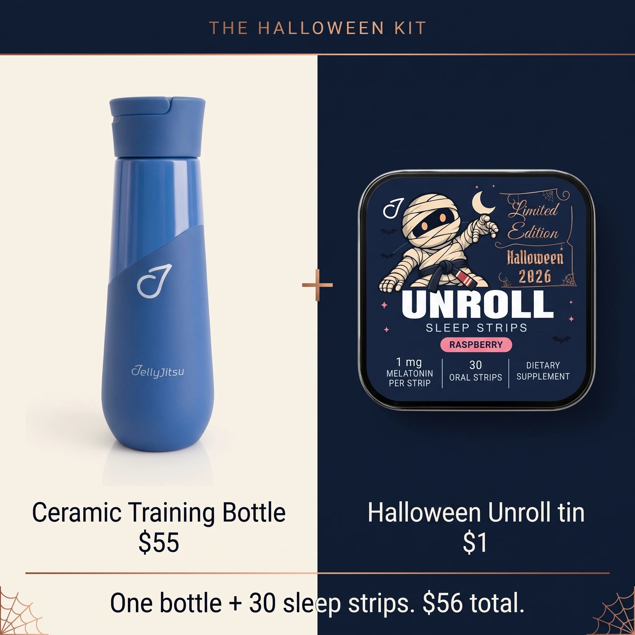 Ceramic Training Bottle and Halloween Unroll tin